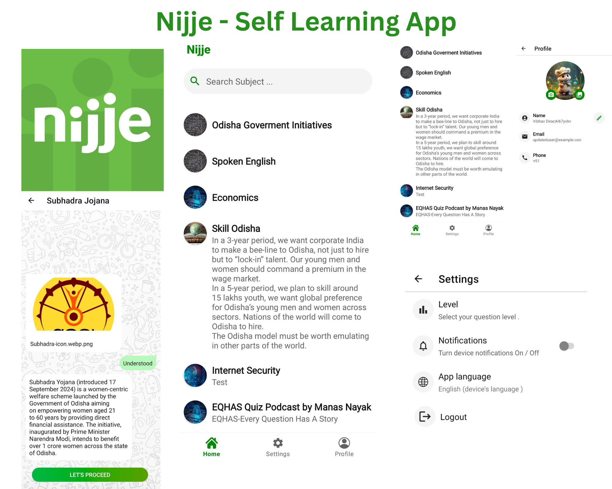 Nijje Self-Learning App